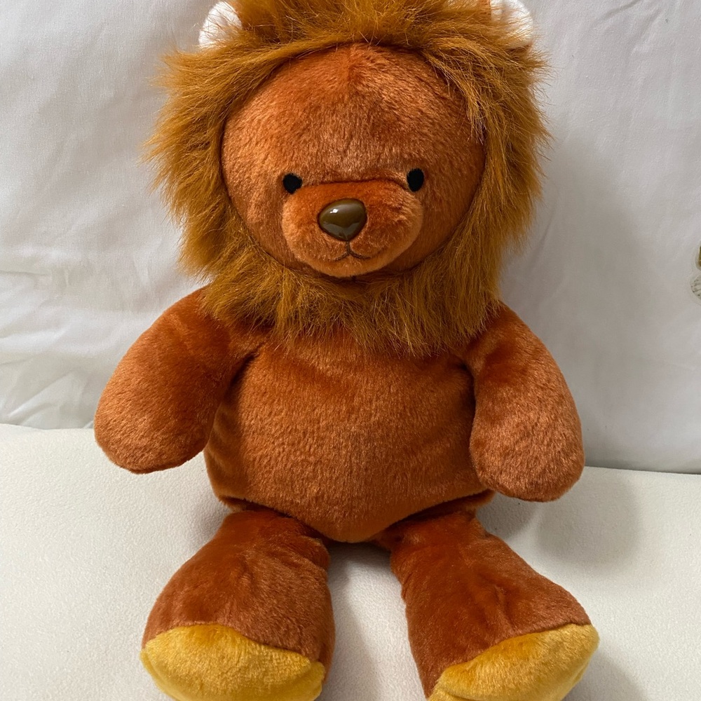 Tan and Brown Plush Lion Stuffed Animal